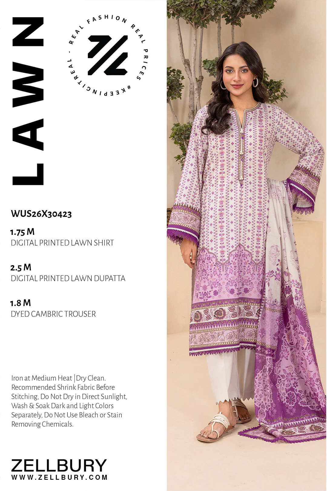 Women Unstitched 3 Piece Lawn Suit WLS-002