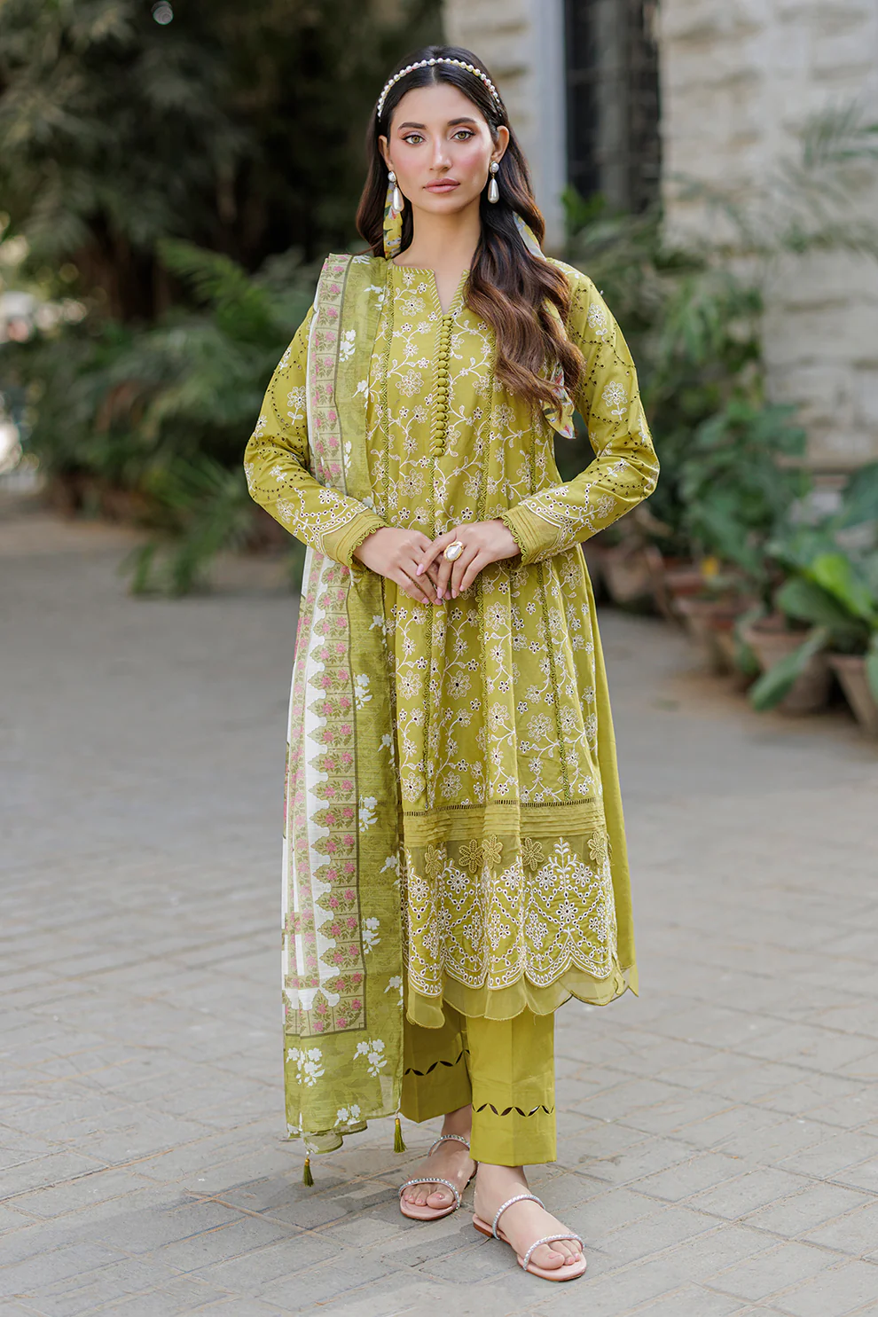 Women Unstitched 3 Piece Embroidered Suit WES-008