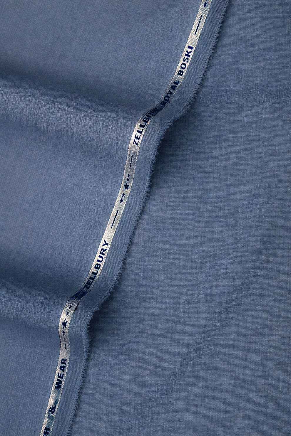 Men Unstitched Denim Blue Kameez Shalwar