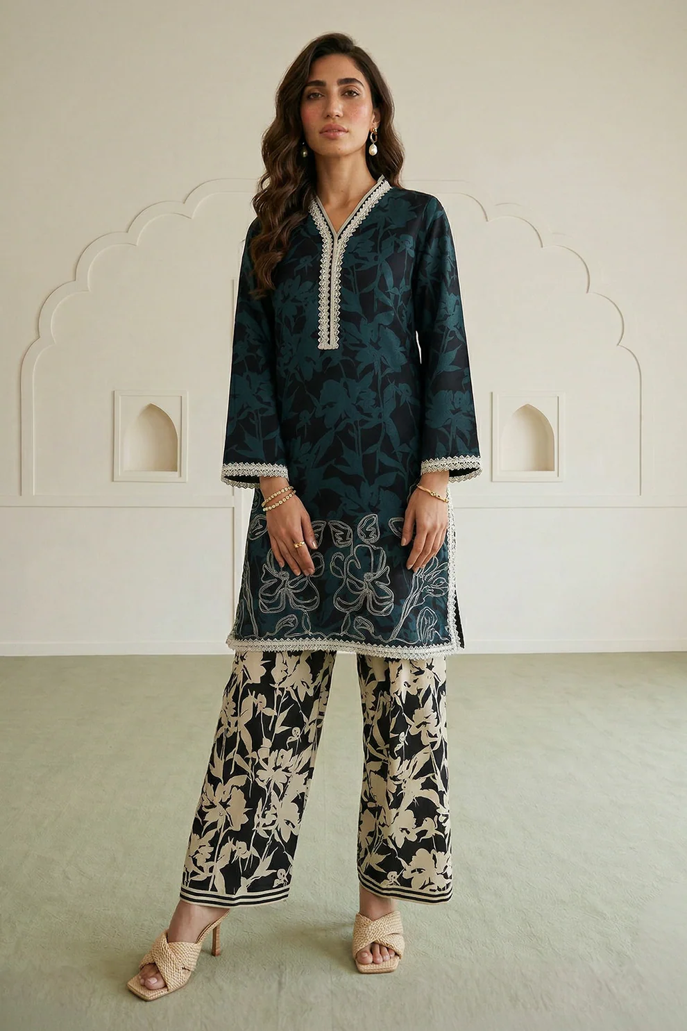 Women Unstitched 2 Piece Embroidered Suit WES-001