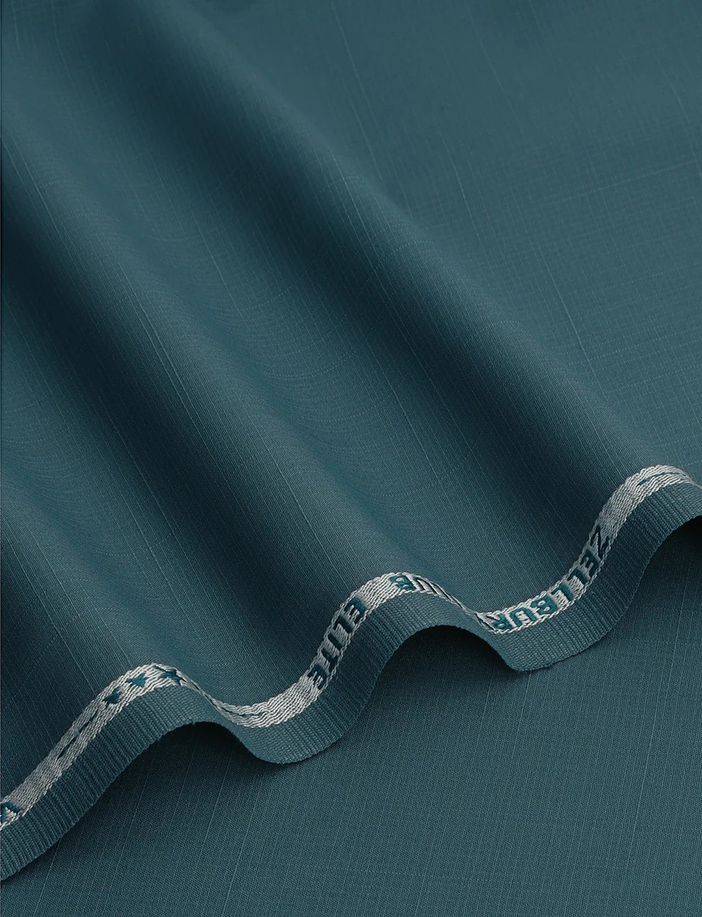 Men Unstitched Slate Teal with White Lines Pattern Kameez Shalwar