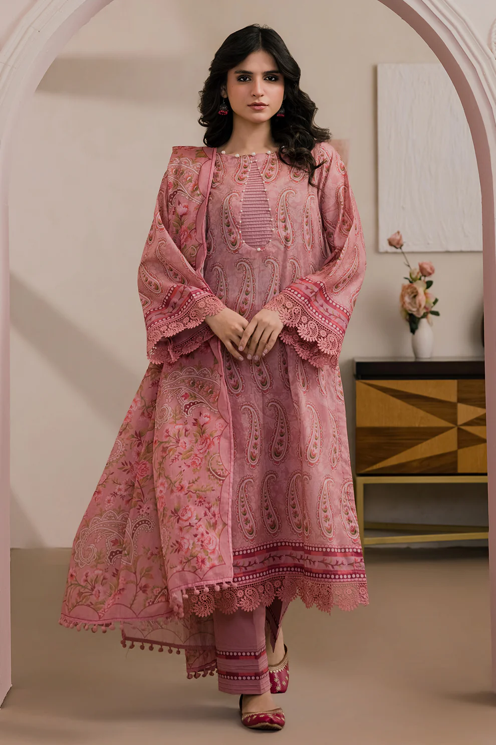 Women Unstitched 3 Piece Lawn Suit WLS-008