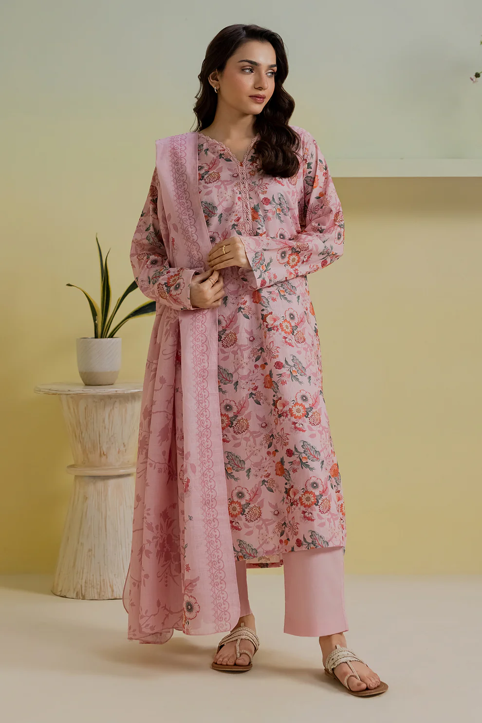 Women Stitched 3 Piece Embroidered Suit WST-014