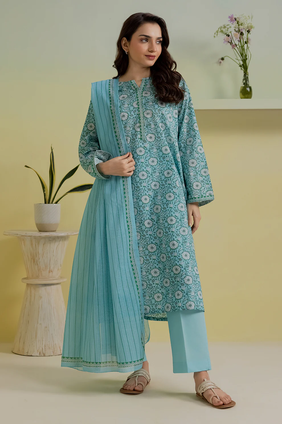 Women Stitched 3 Piece Embroidered Suit – WST-016