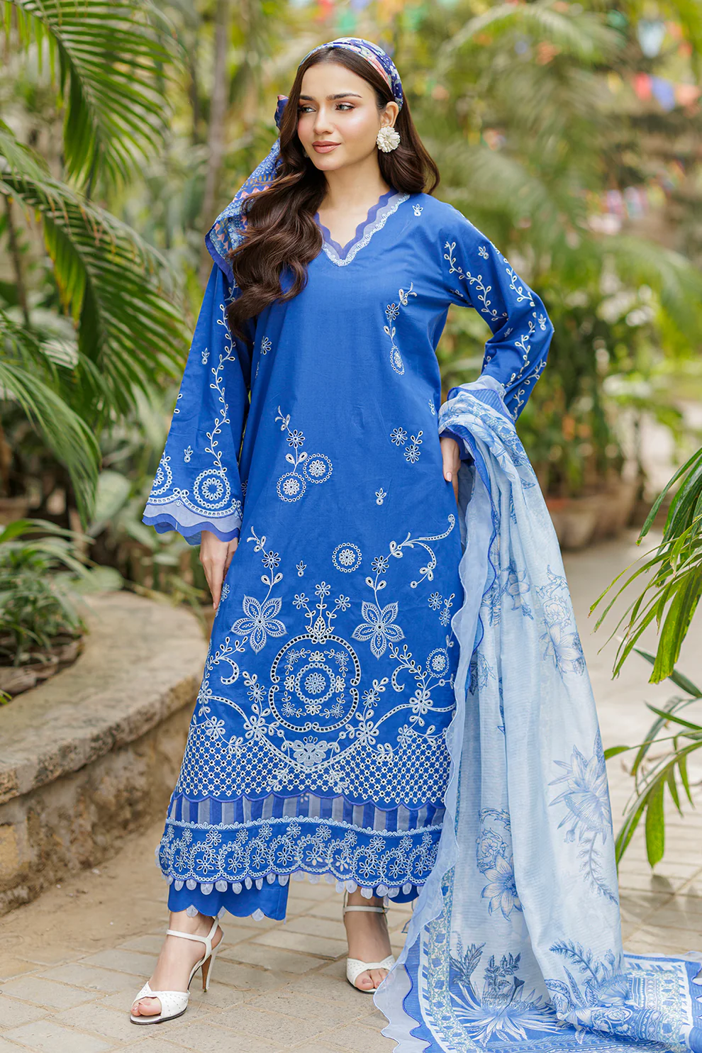Women Unstitched 3 Piece Embroidered Suit WES-009