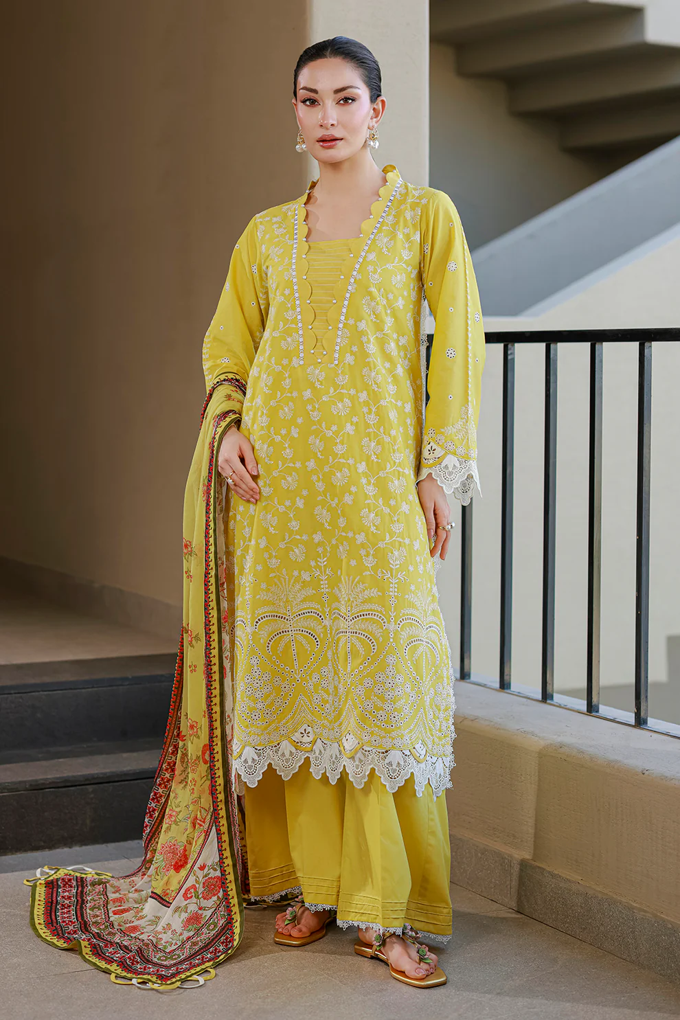Women Unstitched 3 Piece Embroidered Suit WES-001