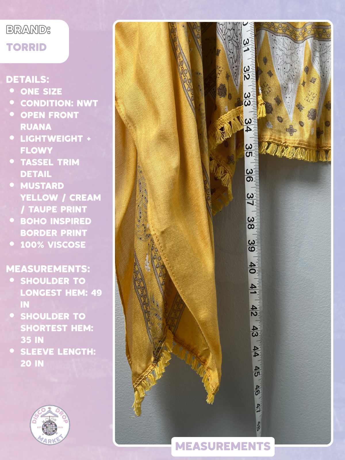 Golden Hour Ruana | Torrid One Size Fits All NWT