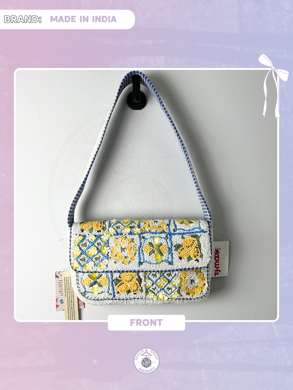 Viral Italian Summer Tiled Lemon Beaded Handbag Made in India 🍋✨