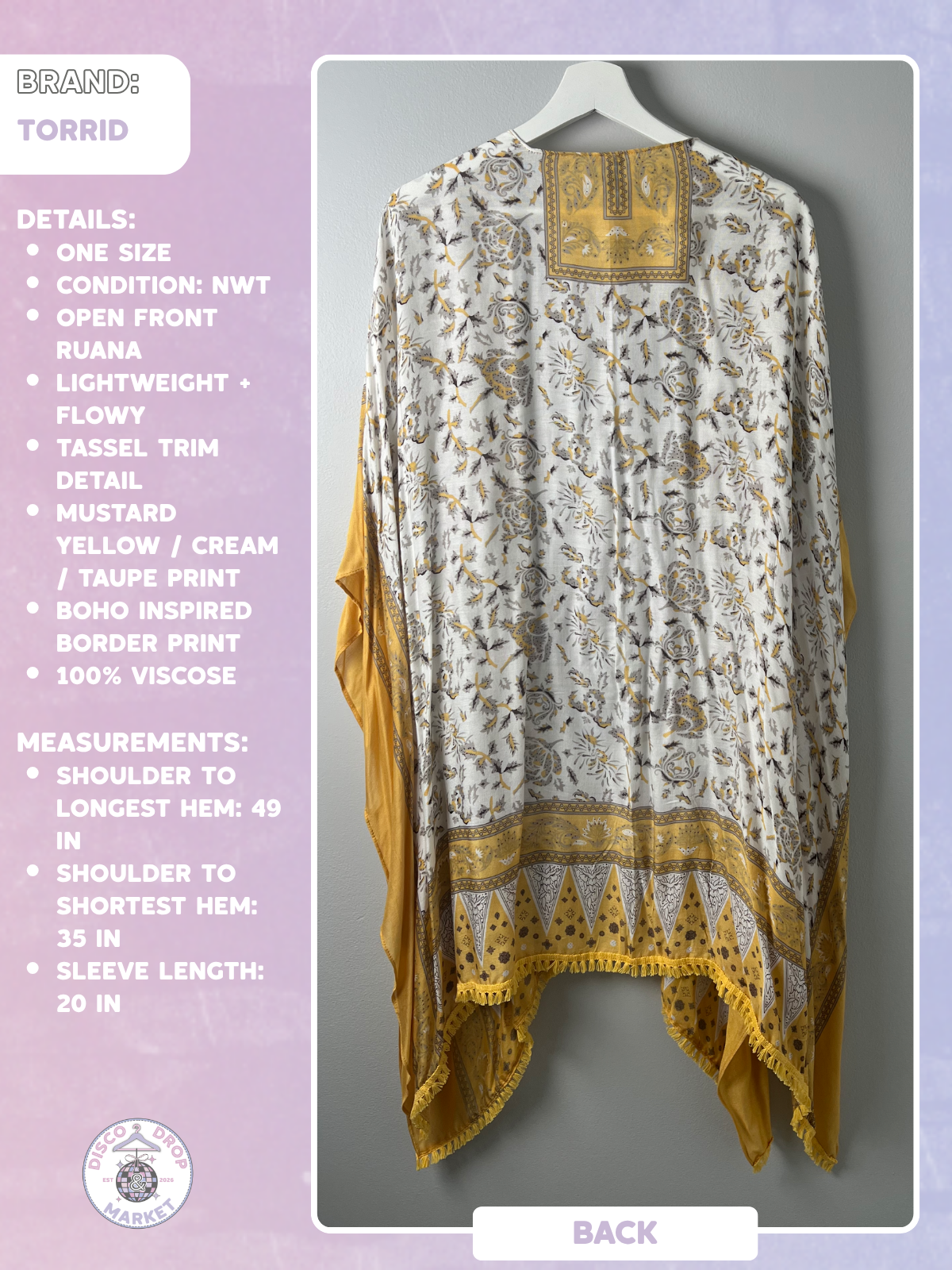 Golden Hour Ruana | Torrid One Size Fits All NWT