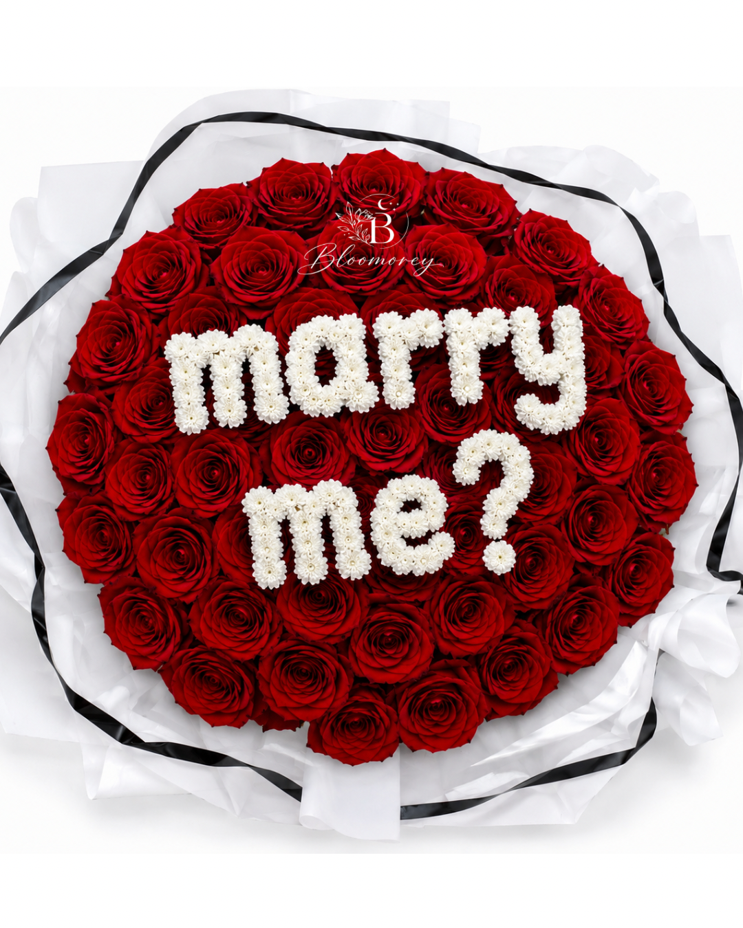'Marry Me?' Red Rose Flower Bouquet 