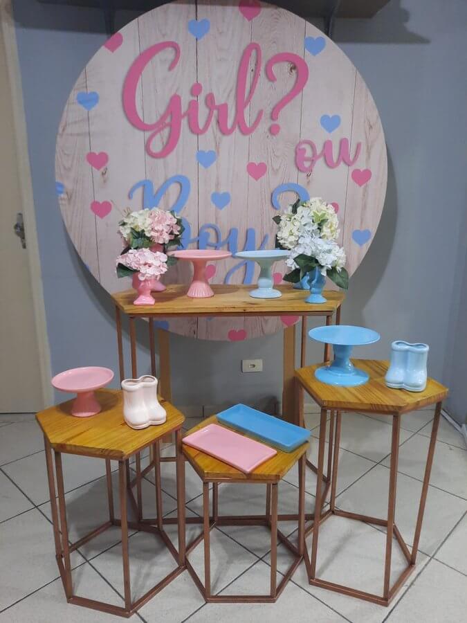 Pegue Monte Chá Revelação Boy ou Girl