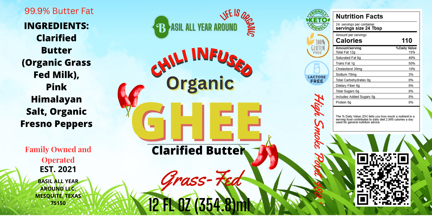 Chili Infused Organic Ghee