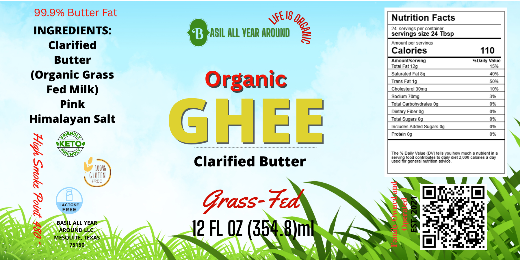 Organic Ghee Clarified Butter