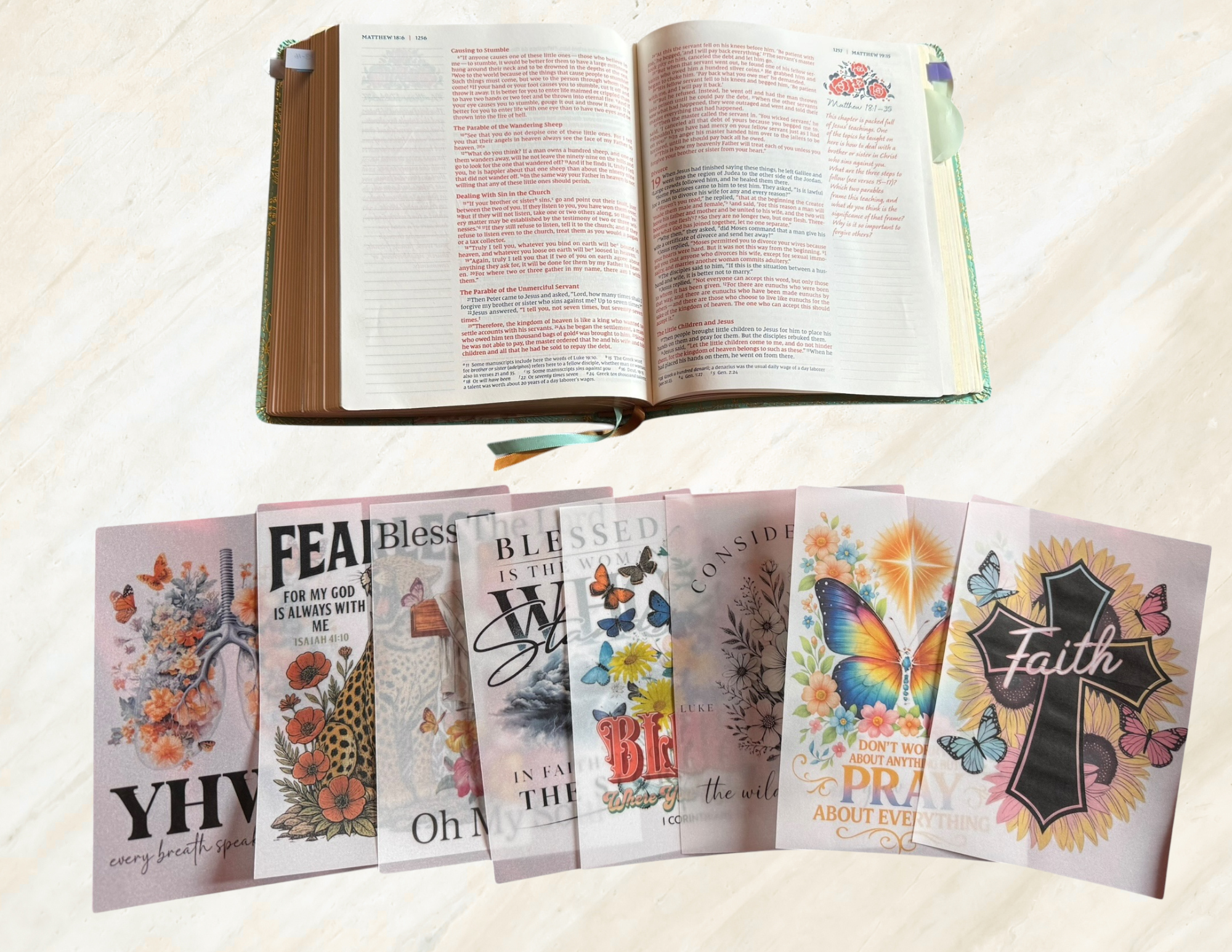Bible Tip-In Set (8 Pack) | Faith Over Fear Collection