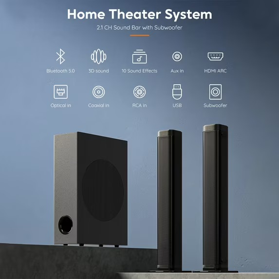 2.1CH Home Theater Sound Bar System