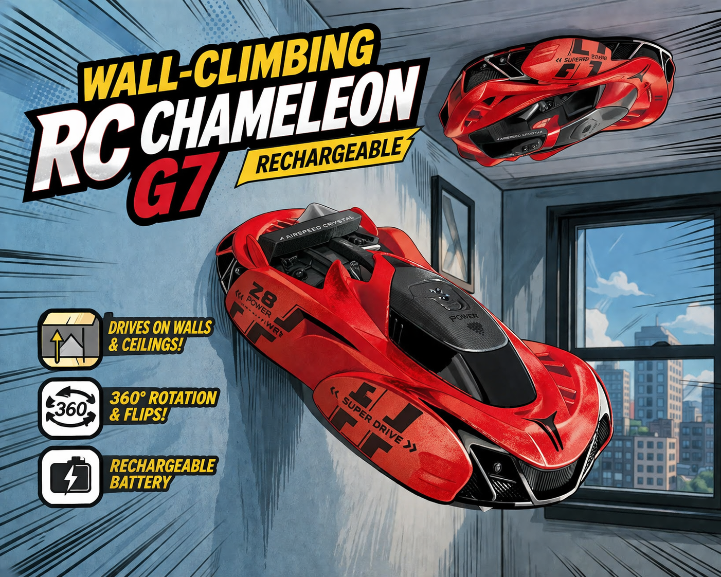 Chameleon G7 Wall-Climbing RC Car