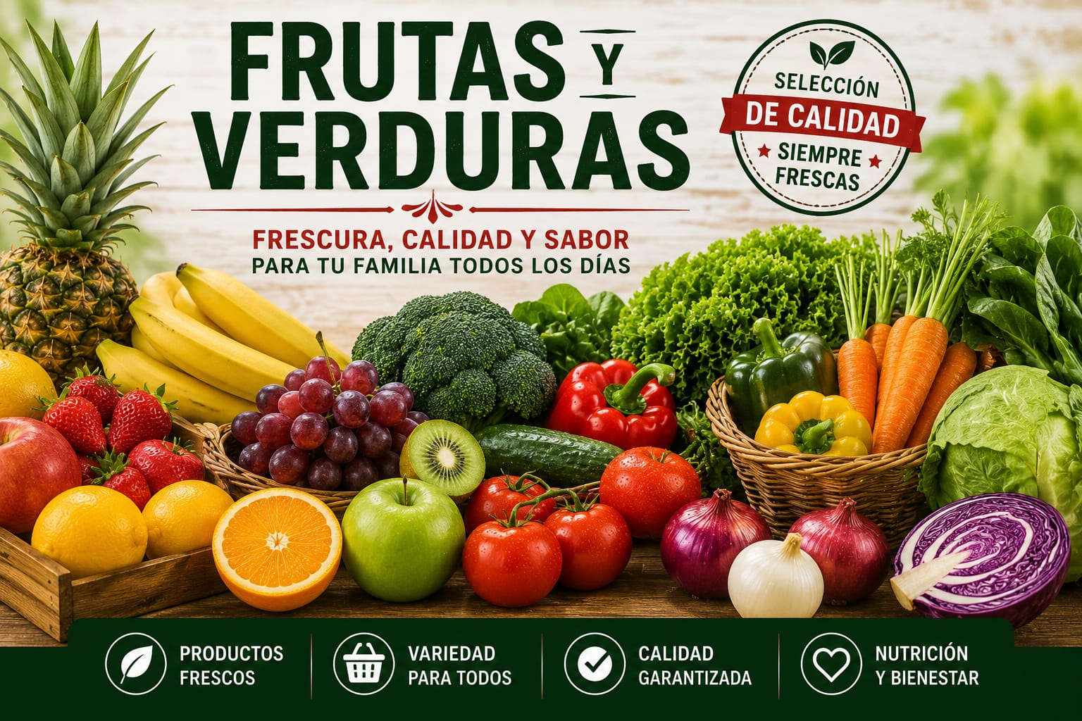 Frutas y Verduras Frescas Todos los Días