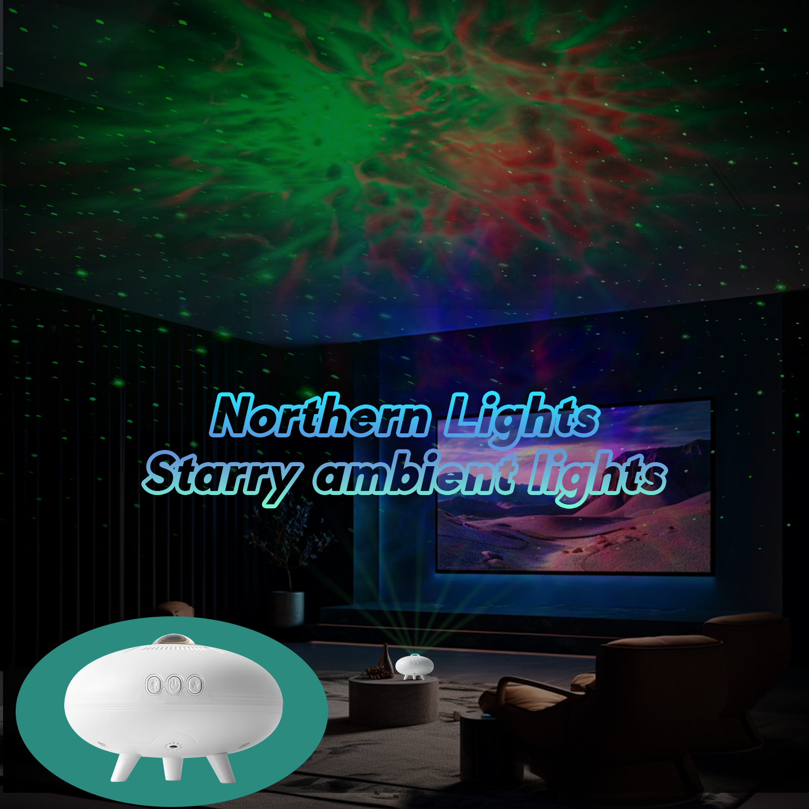 Spaceship star projector