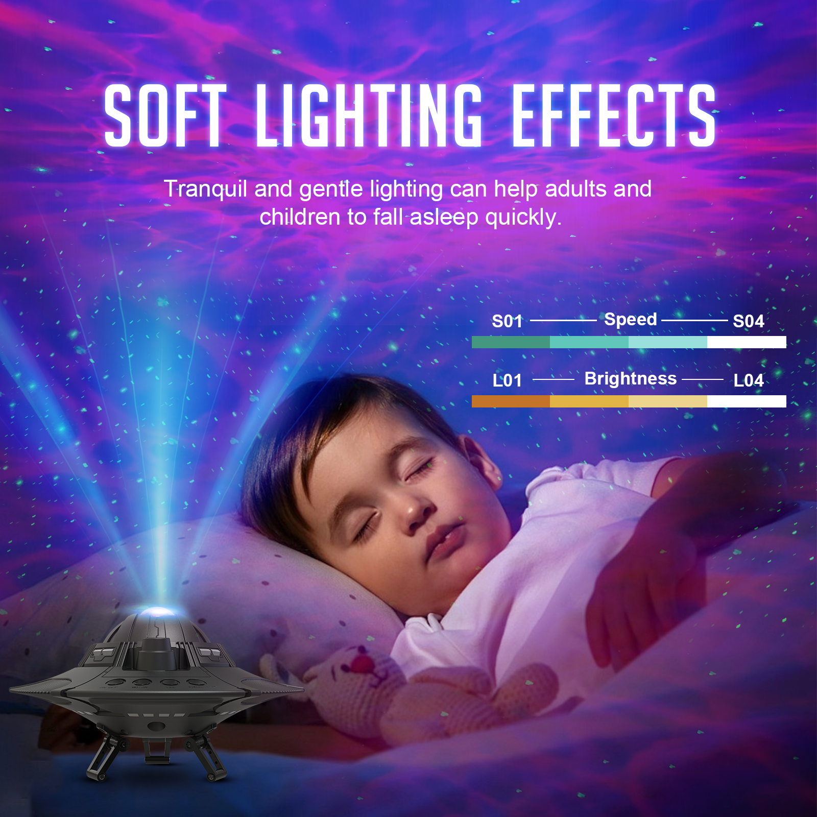 UFO starry sky projection light