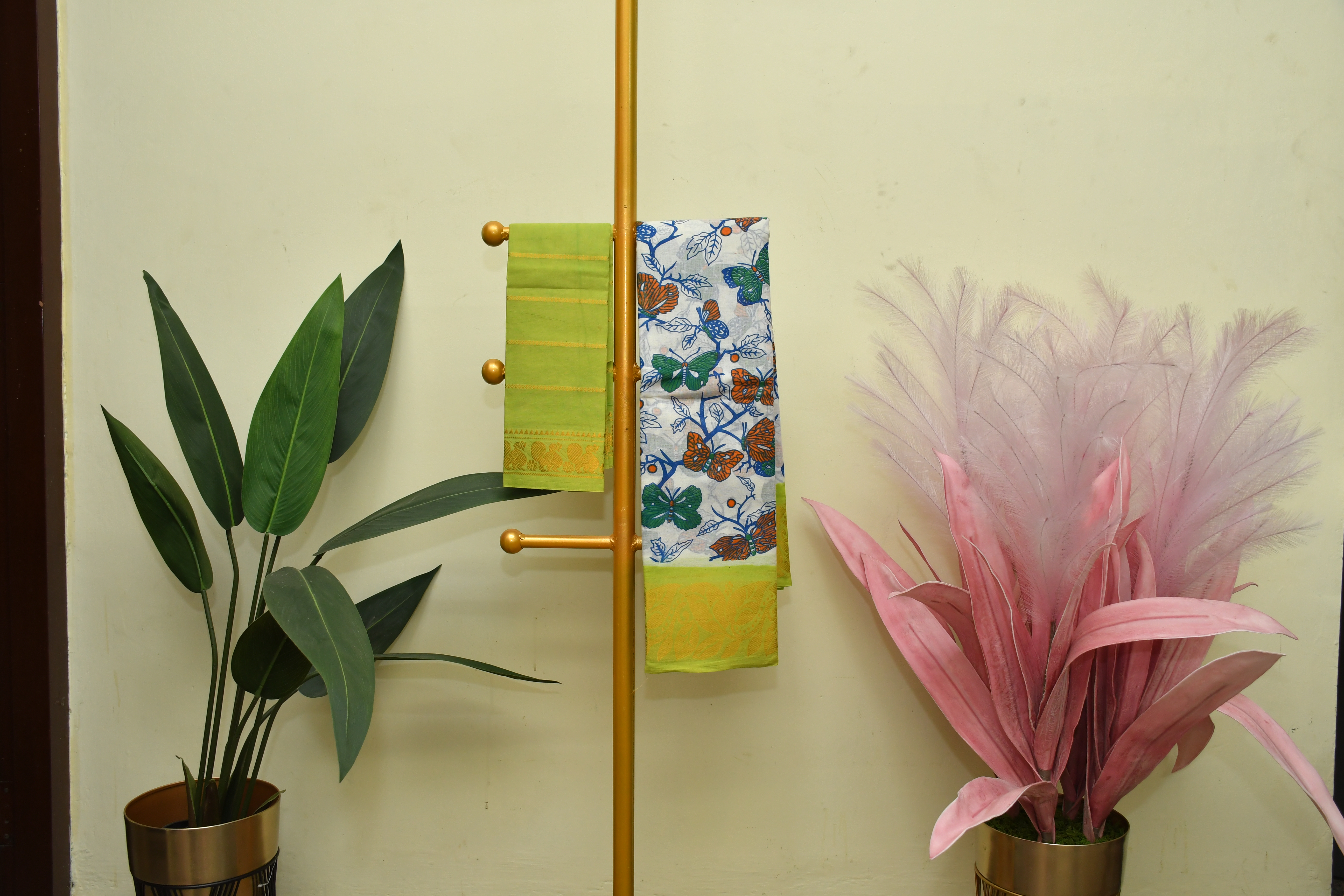 Butterfly Print Cotton Saree