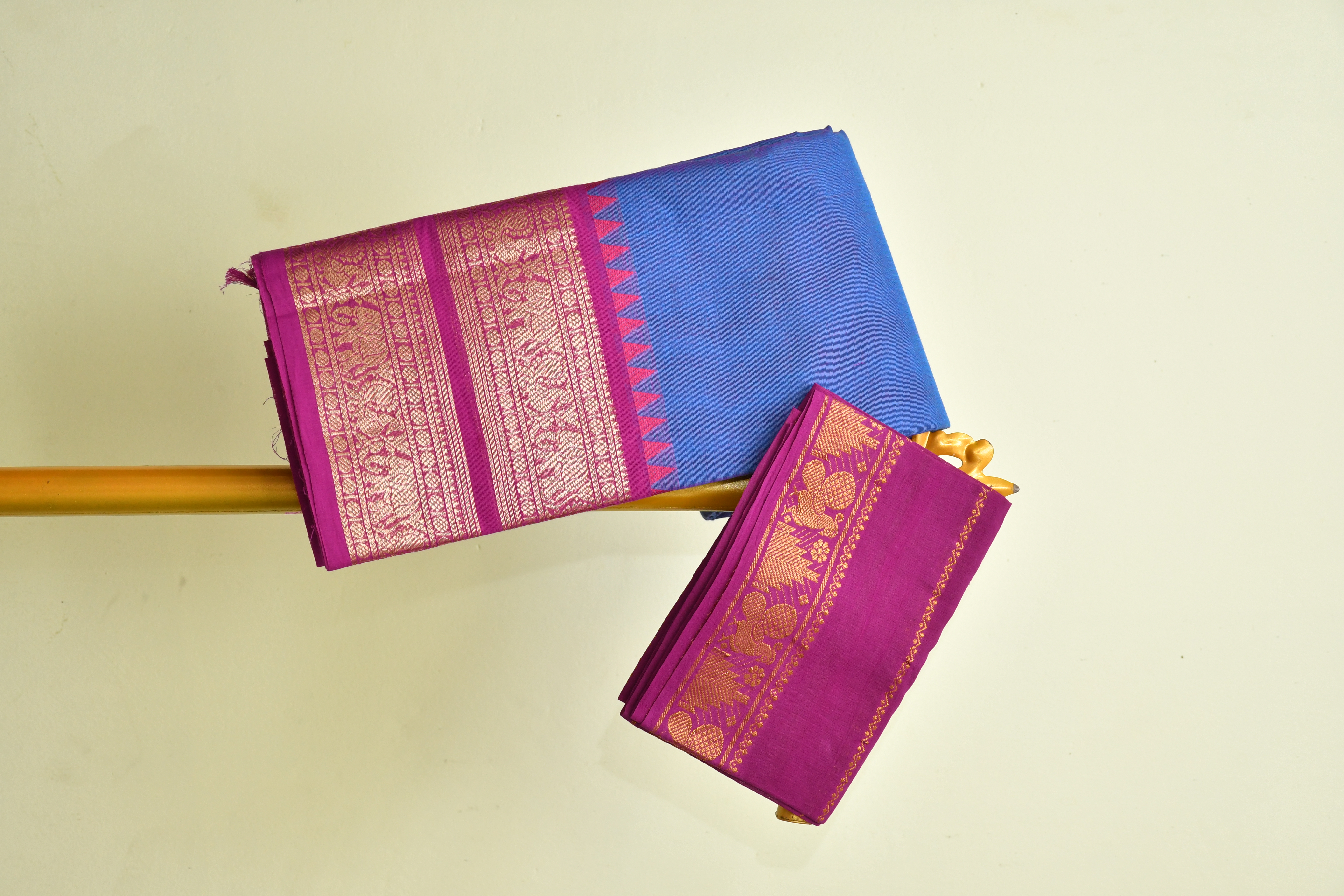 Blue Kanchipuram Silk Saree