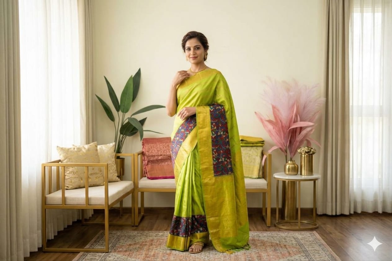 Green Sungudi Saree