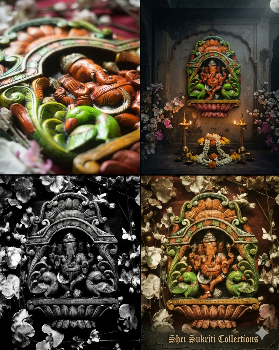 Handcrafted Wooden Ganesha Wall Hanging