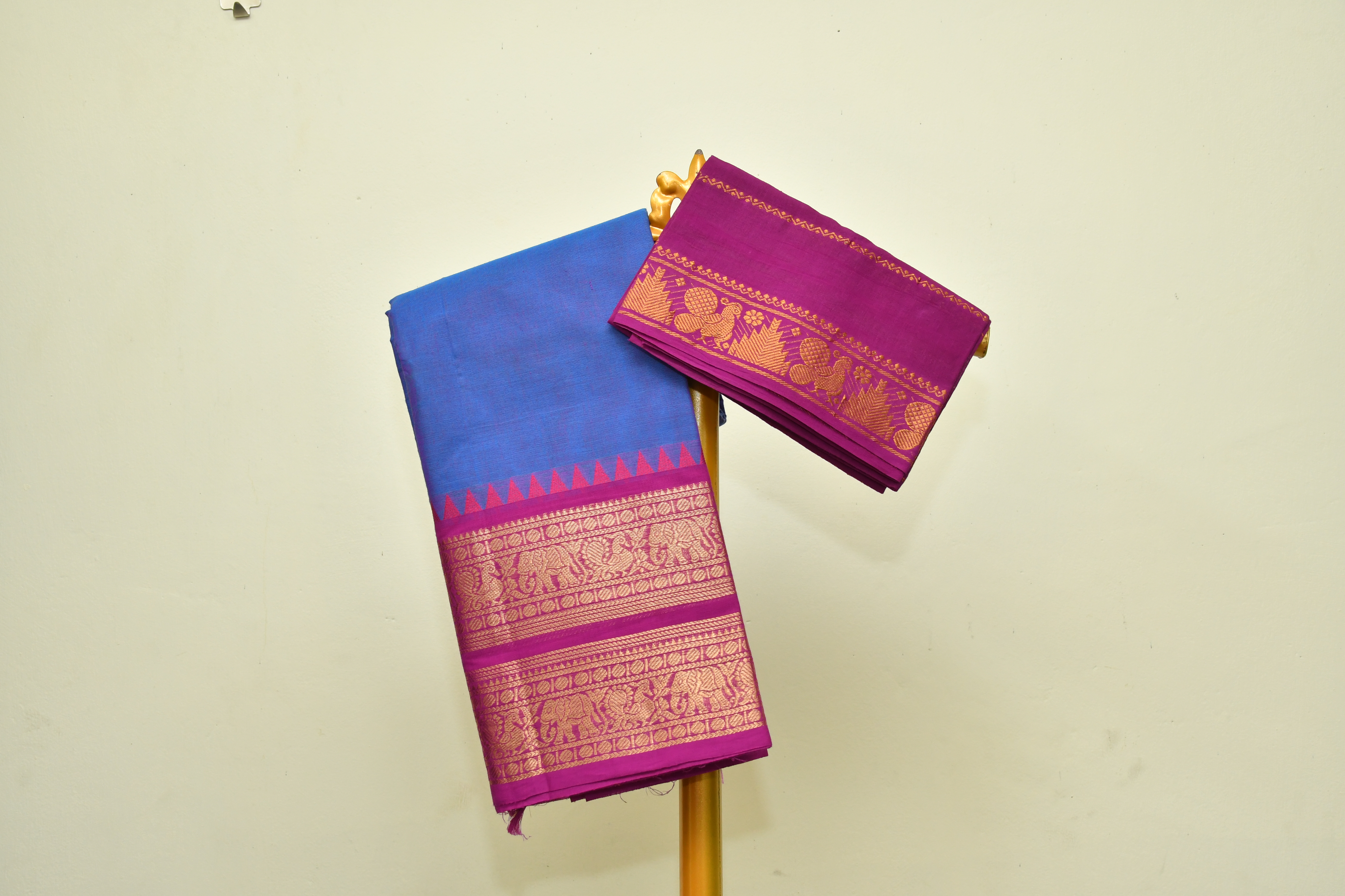 Blue Kanchipuram Silk Saree