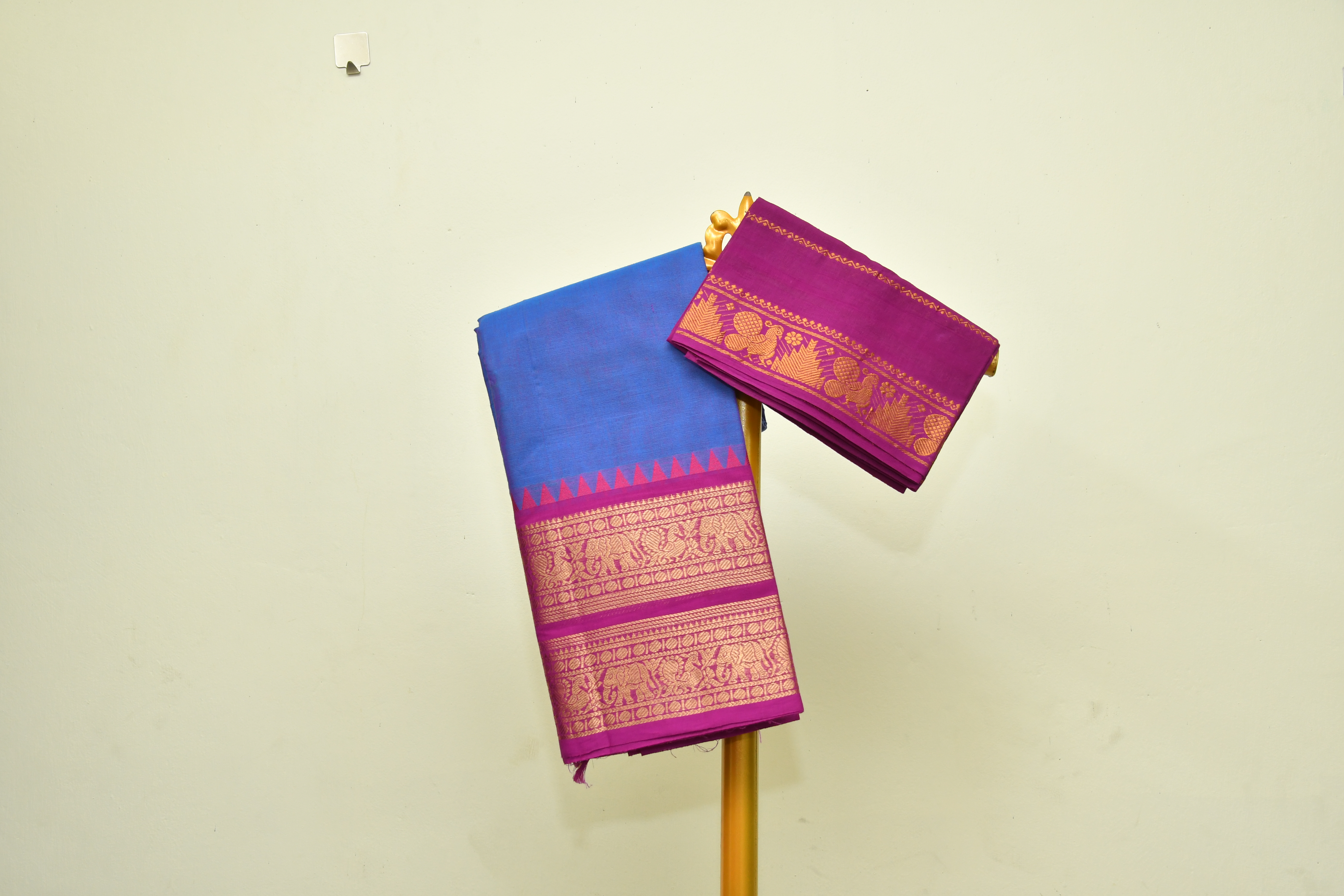 Blue Kanchipuram Silk Saree