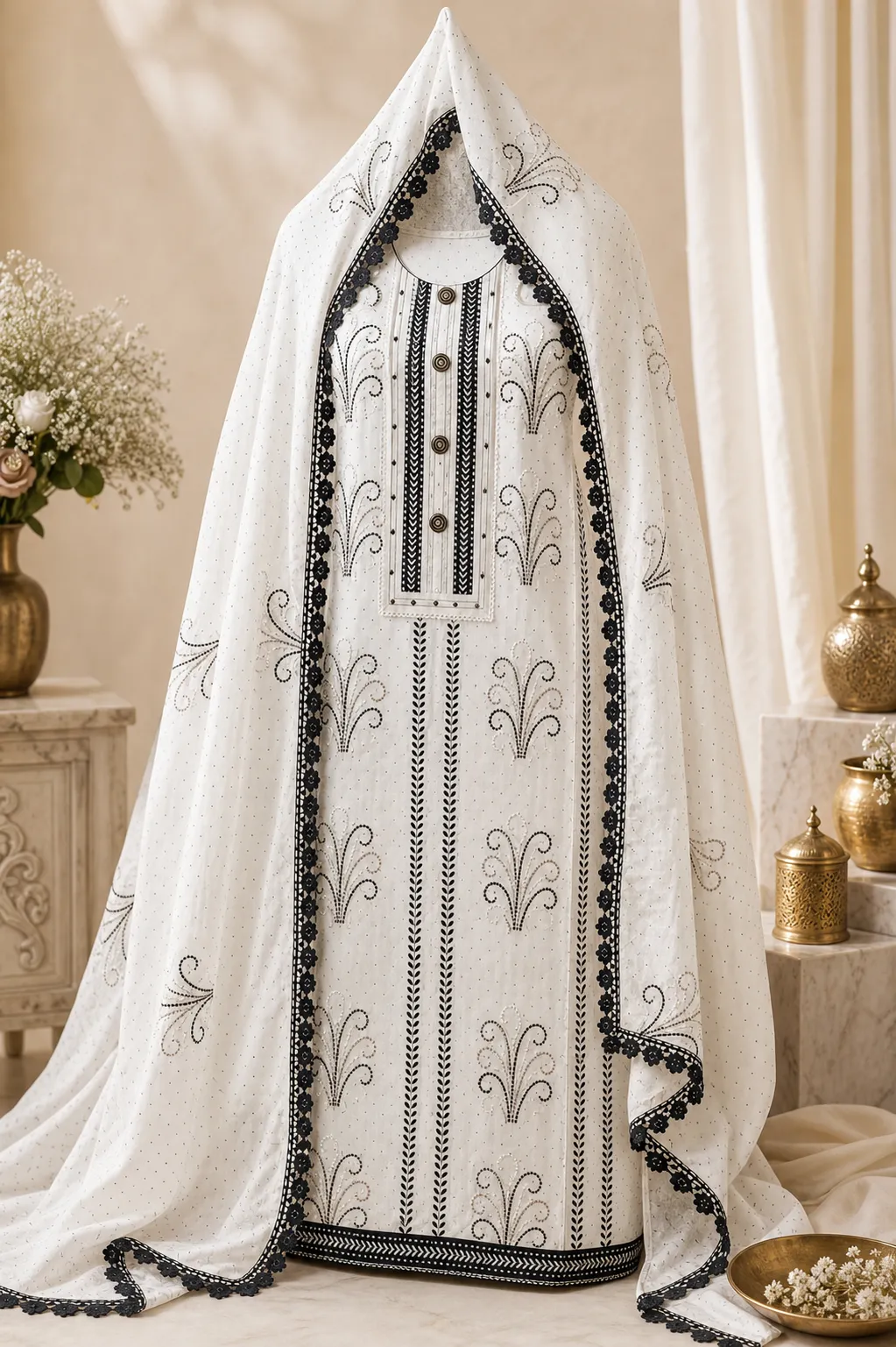 Embroidered Pure Cotton Salwar Suit Set