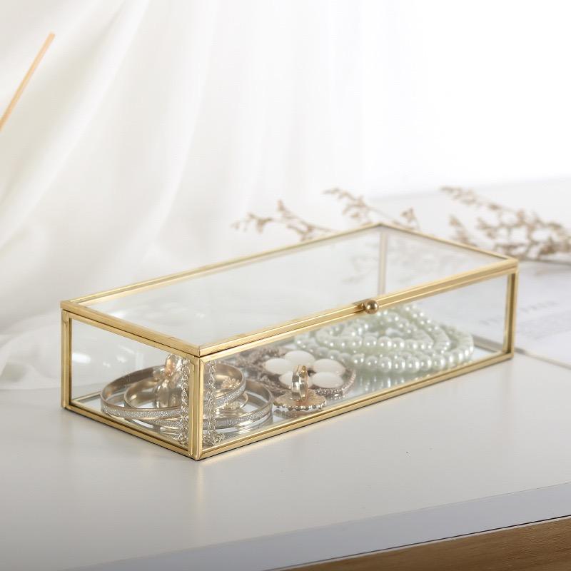 Glass & Gold Jewelry Box