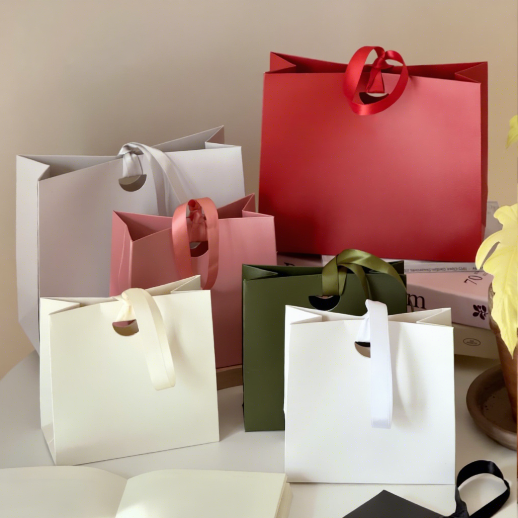 Recycled Kraft Paper Bag with Zipper for Solid Color