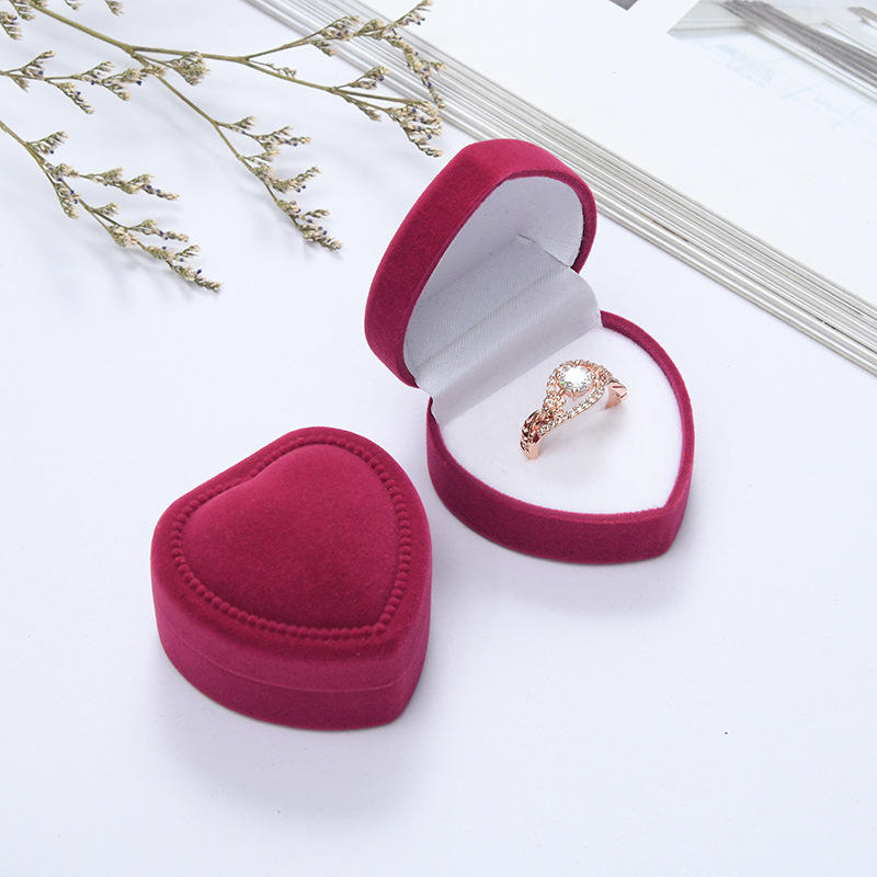 Heart-Shaped Ring Box with Elegant Ring
