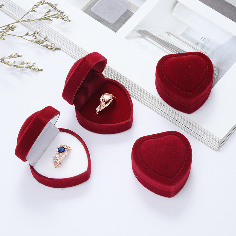 Heart-Shaped Ring Box with Elegant Ring
