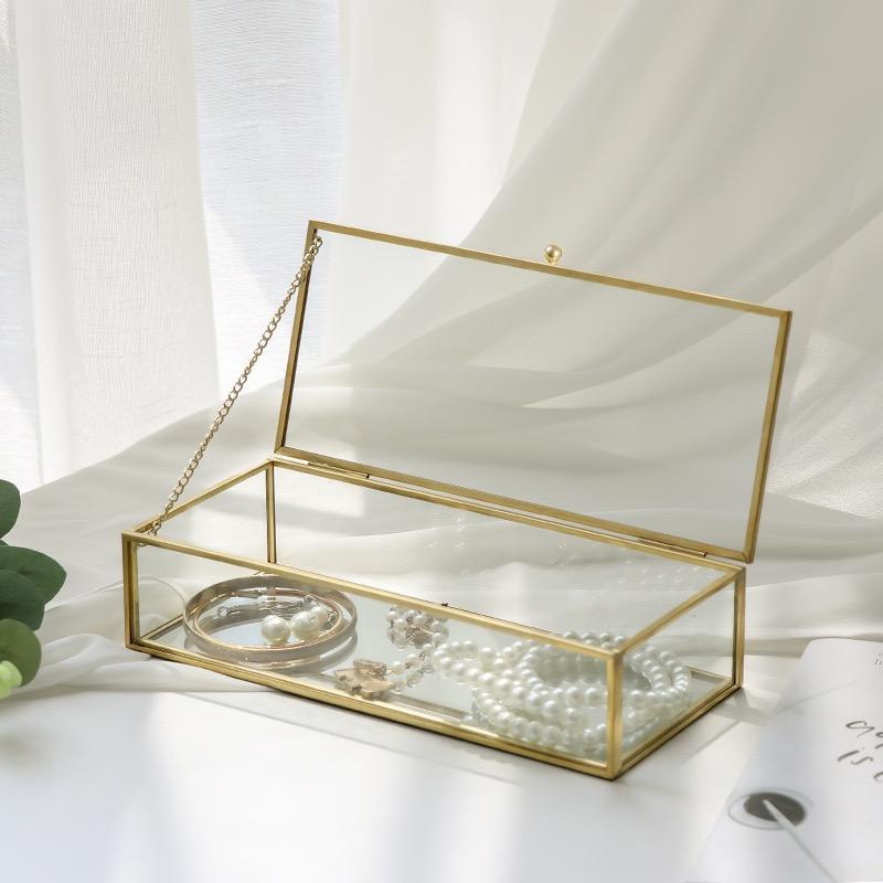 Glass & Gold Jewelry Box