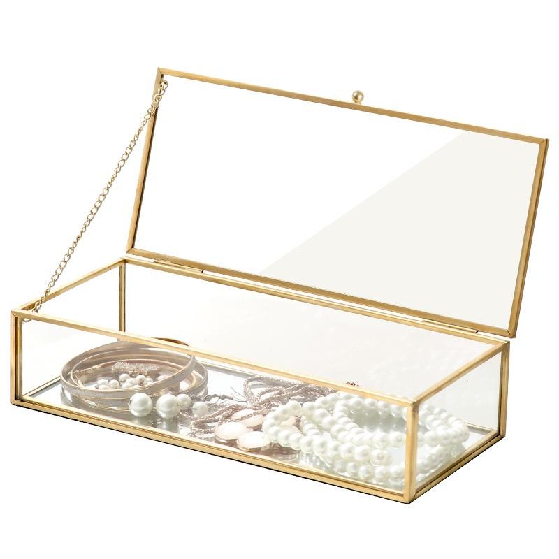 Glass & Gold Jewelry Box