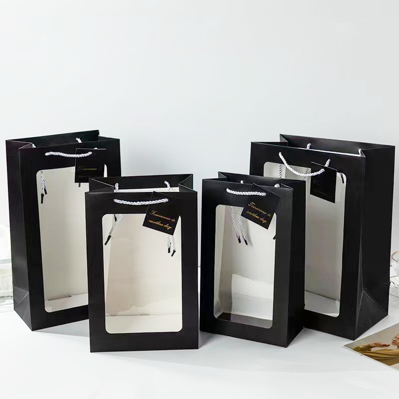 Pink Window Gift Bags Set