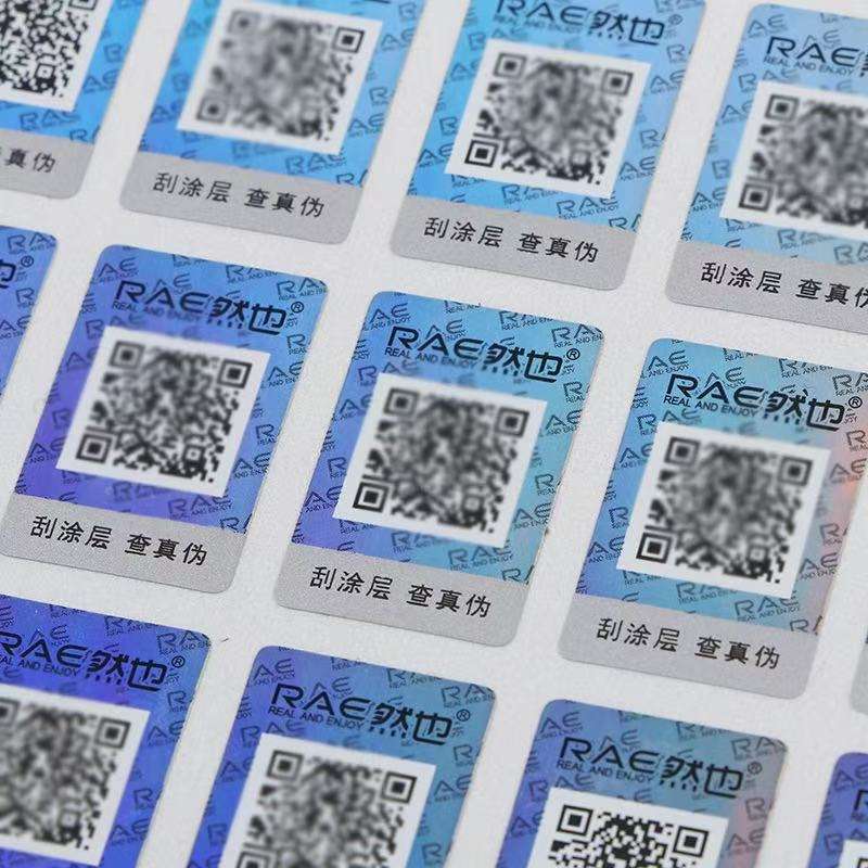 Holographic Security QR Stickers