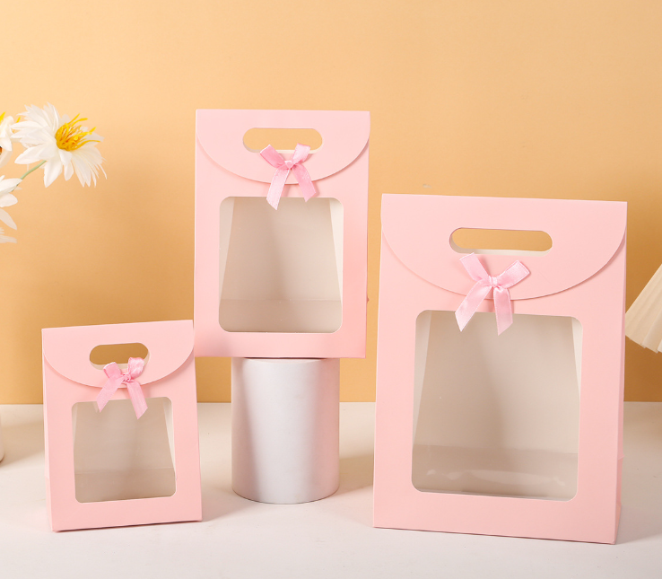 Pink Gift Bags with Window