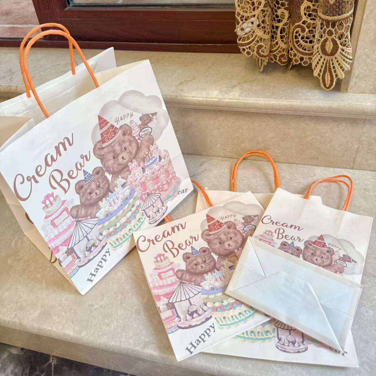 Cream Bear Gift Bag
