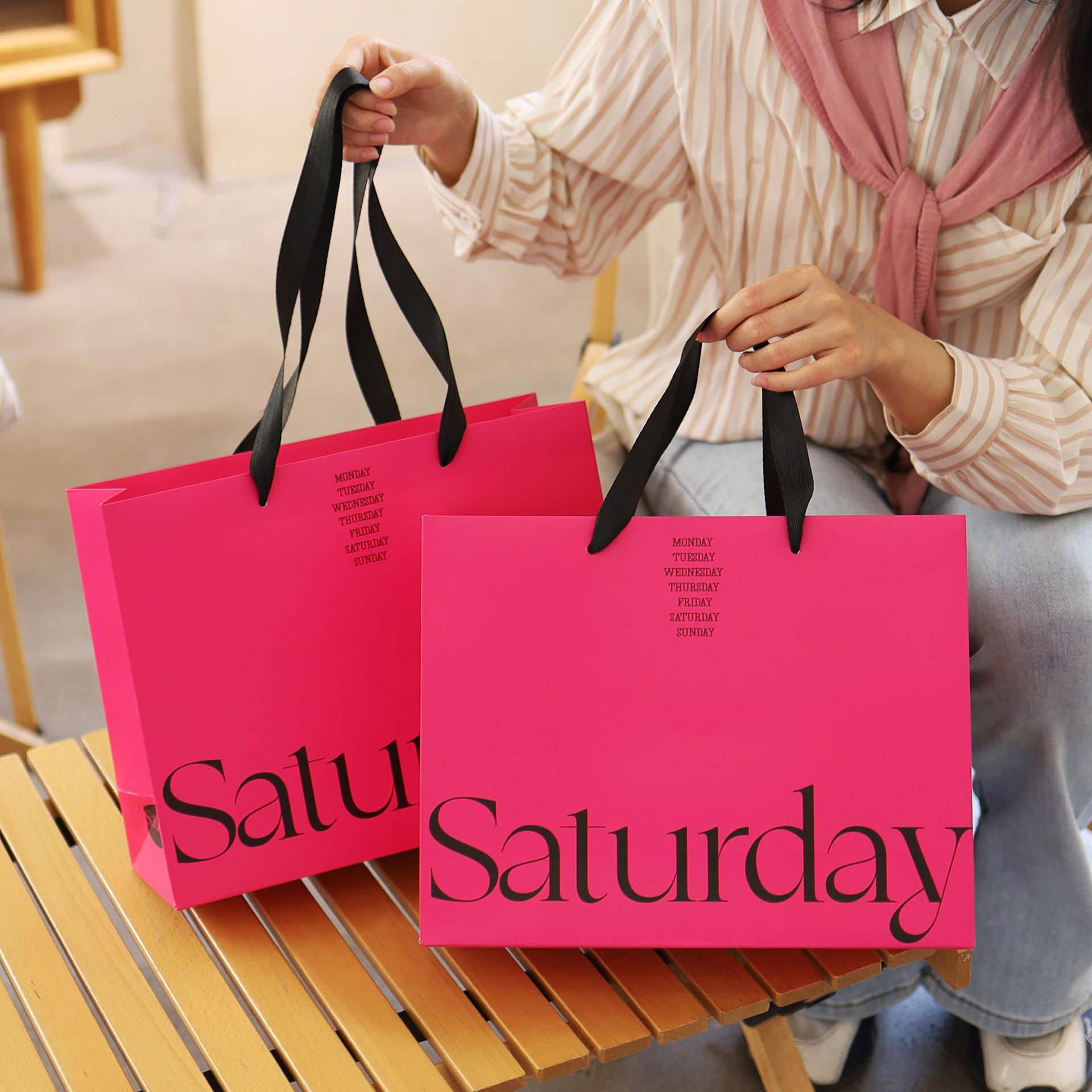 Recycled Kraft Tote Bag for Clothing Stores