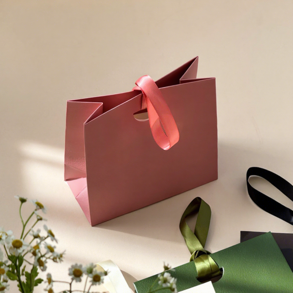 Recycled Kraft Paper Bag with Zipper for Solid Color