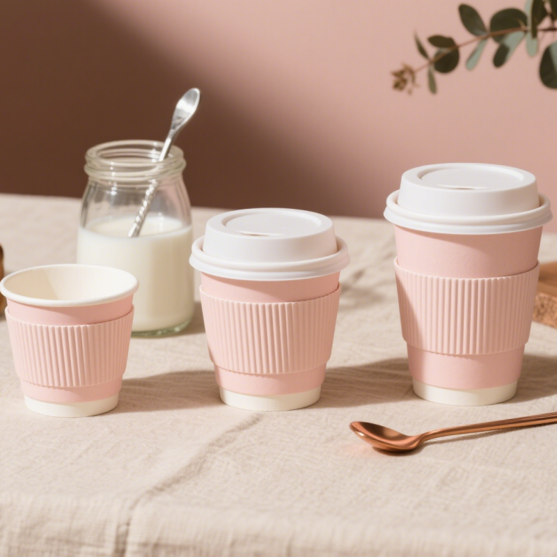 Pastel Pink Reusable Coffee Cup Set