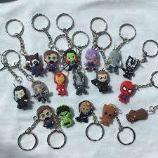 Superhero Figurine Keychains