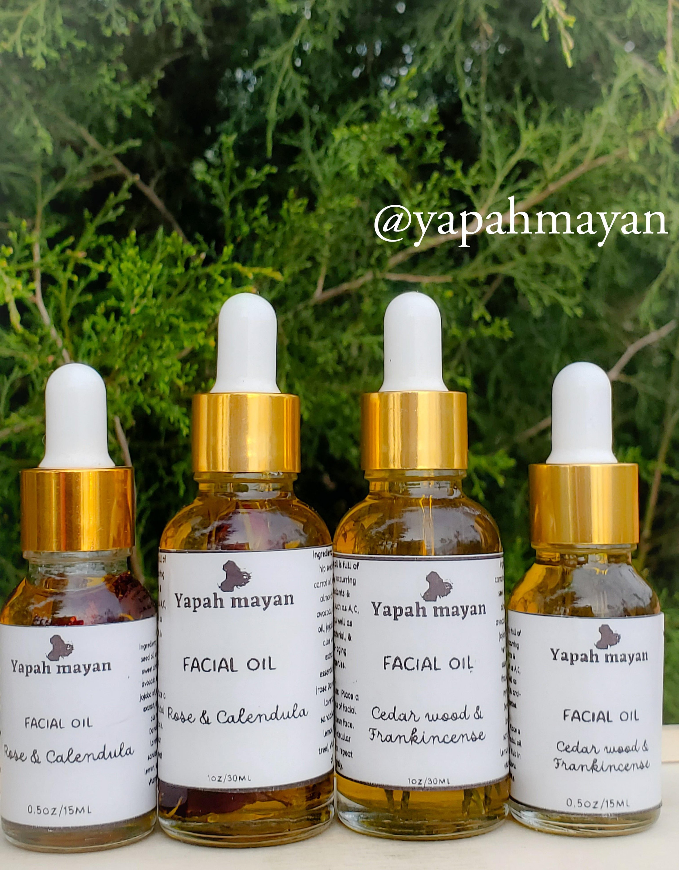 Rose and Calendula | Cedar Wood and Frankincense Facial oil!