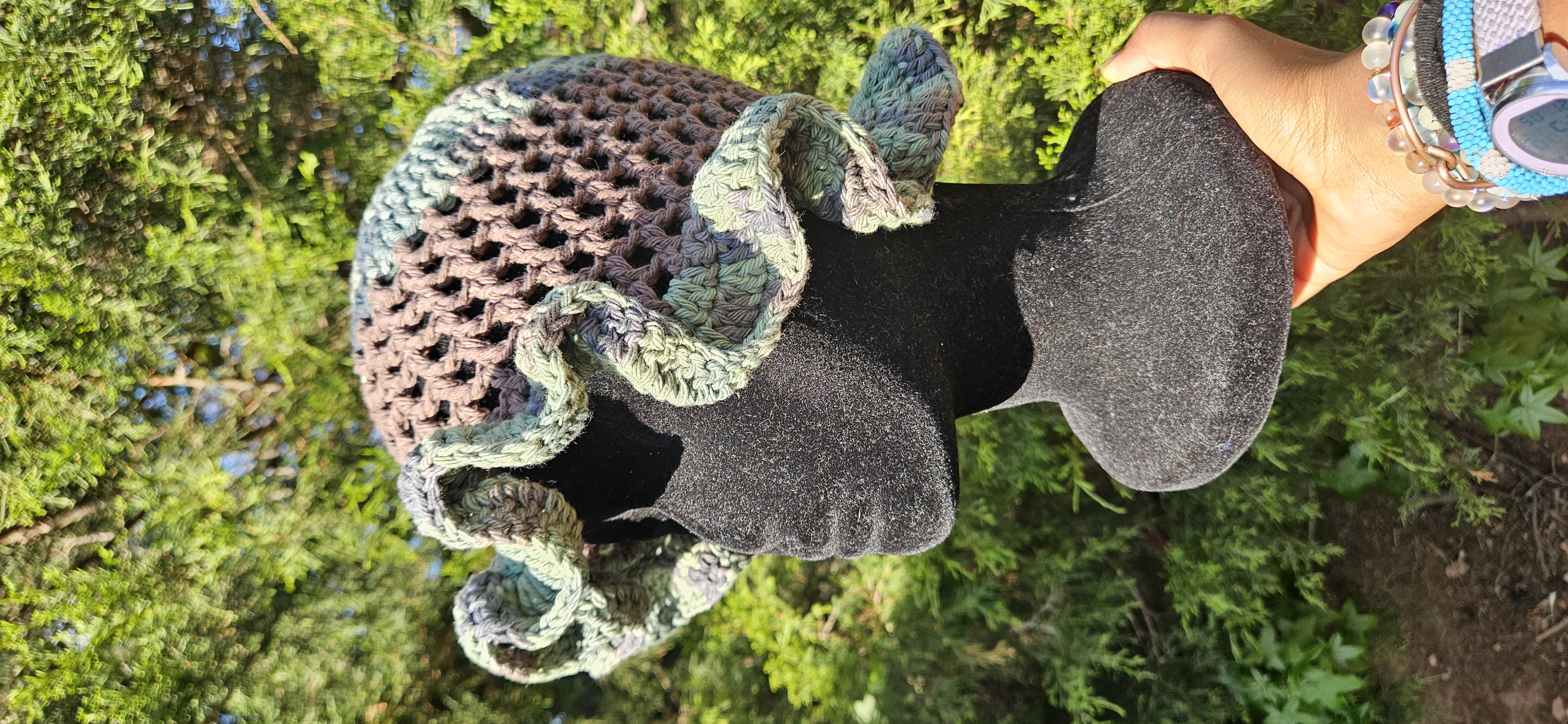 Wavy Ruffle Bucket Hat - Camo Multicolor 1