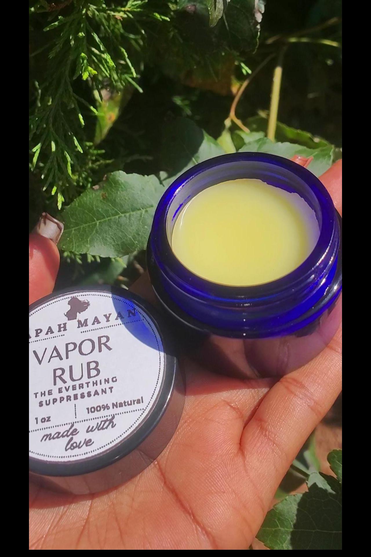 Mayan's Vapor Rub | All natural, no petroleum, very potent! Chest rub | infused with essential oils for Congestion relief, Breathe easy!