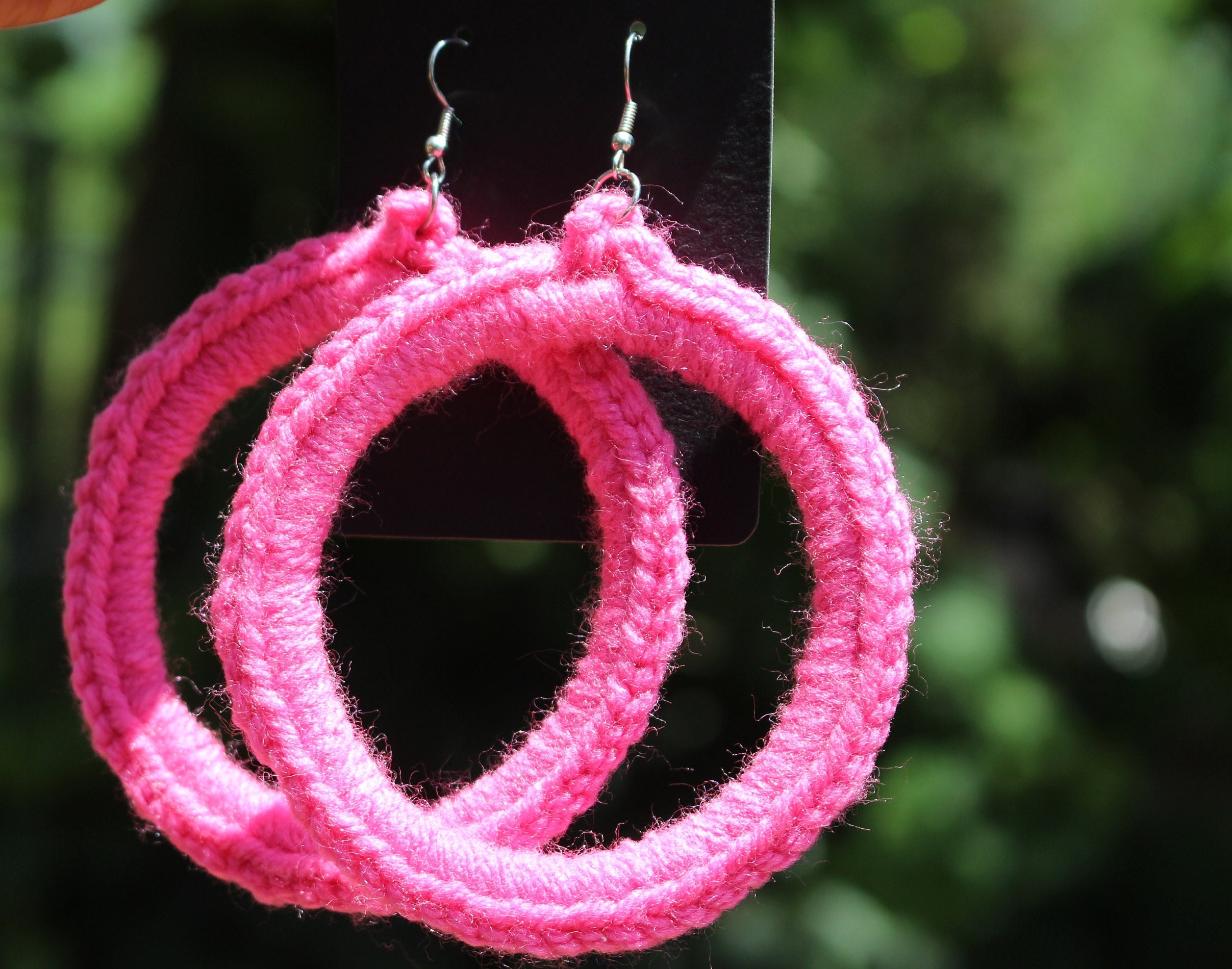 Crocheted Hoop Earrings | Crocheted Lightweight, Plain and Simple. Special orders available!!