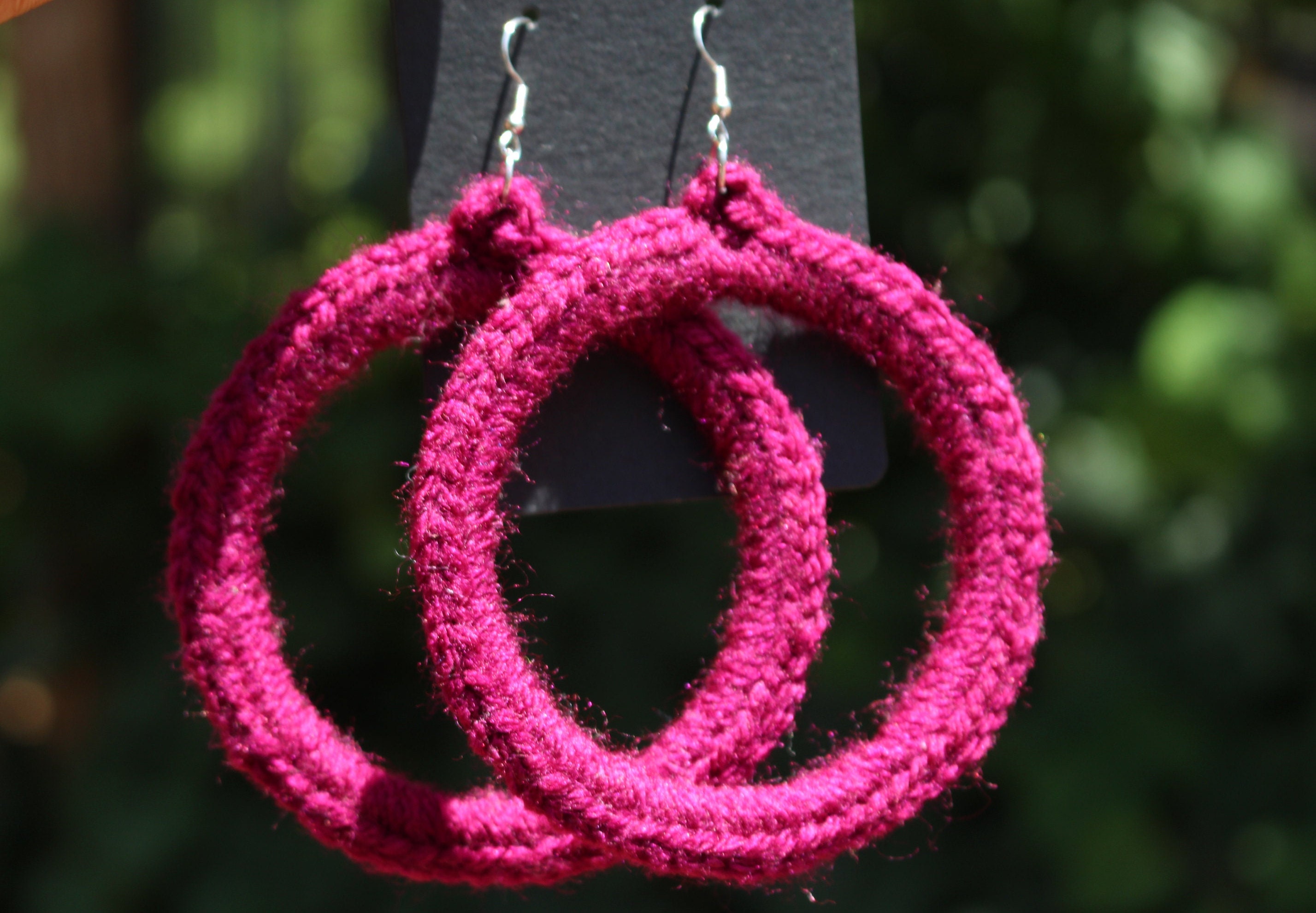 Crocheted Hoop Earrings | Crocheted Lightweight, Plain and Simple. Special orders available!!