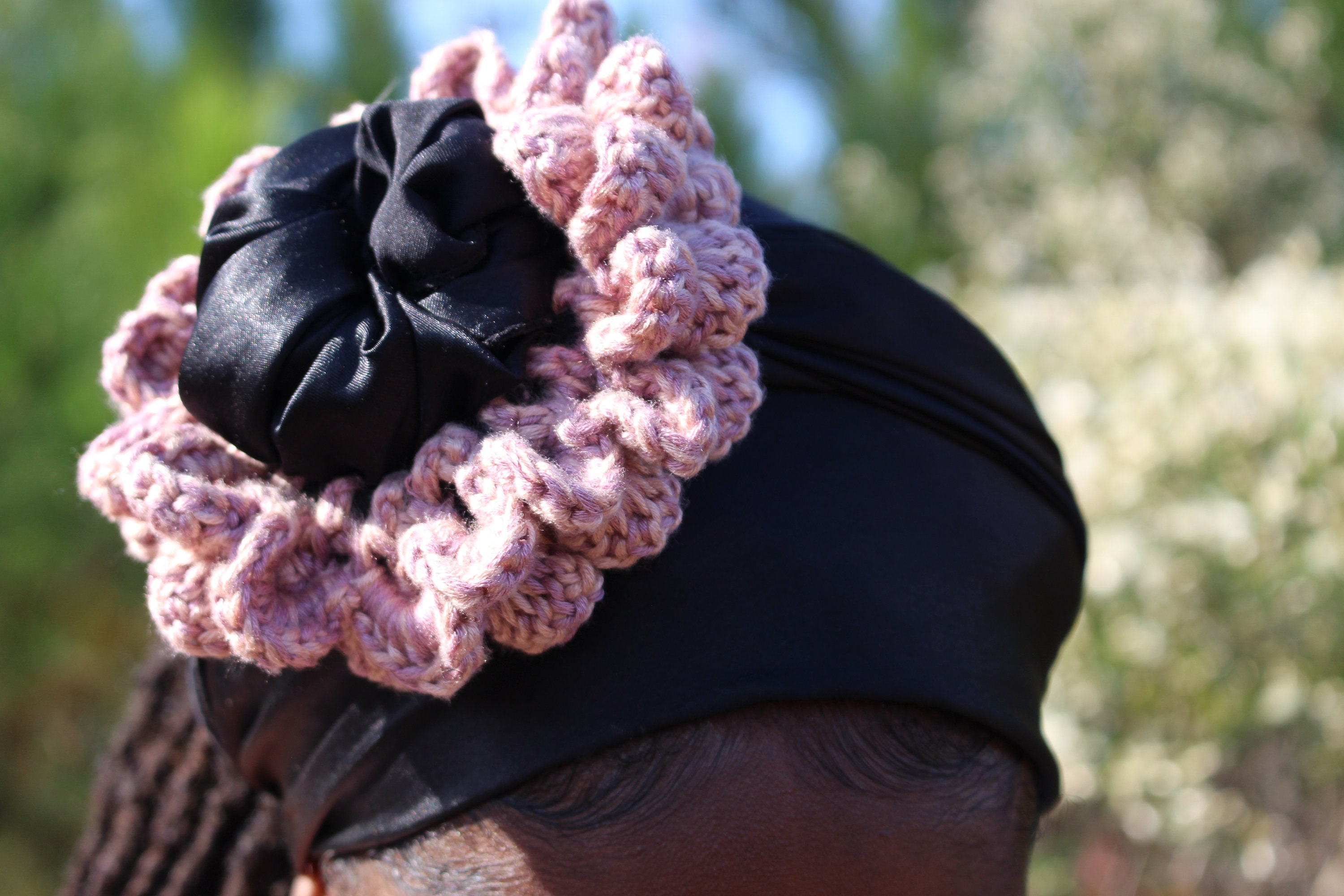 Jumbo Crochet petal Scrunchies!!!